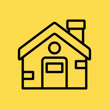 Ev simgesini illüstrasyon izole vektör işareti simgesi