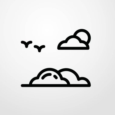 çim simgesi illüstrasyon izole vektör işareti simgesi