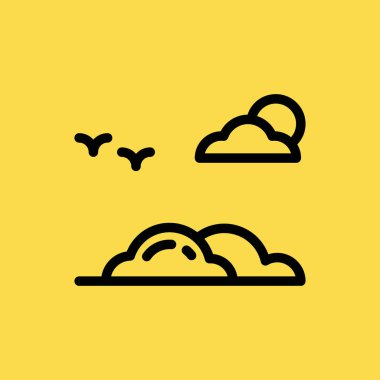 çim simgesi illüstrasyon izole vektör işareti simgesi