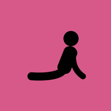 Yoga adam simgesi illüstrasyon izole vektör işareti simgesi