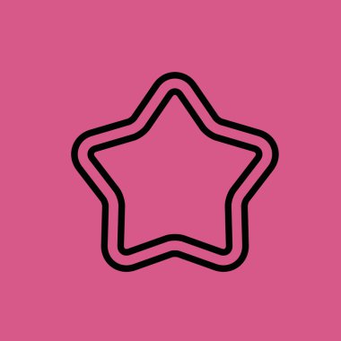 Yıldız simgesi gösterimi izole vektör işareti