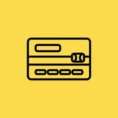 Kredi kartı simgesi illüstrasyon izole vektör işareti simgesi