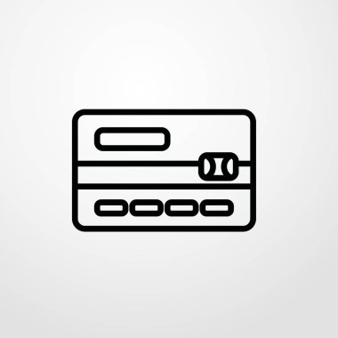 Kredi kartı simgesi illüstrasyon izole vektör işareti simgesi