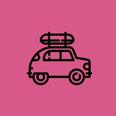 Araba simgesi çizimi izole vektör işareti