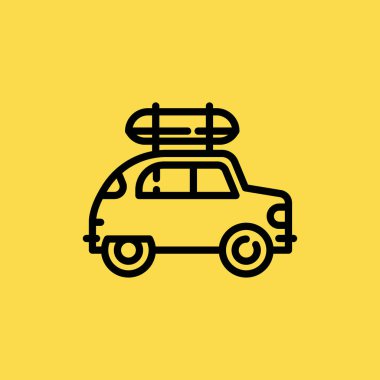 Araba simgesi çizimi izole vektör işareti
