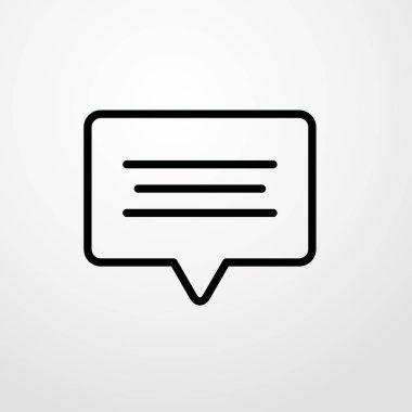 sohbet çubuğu simgesini illüstrasyon izole vektör işareti simgesi