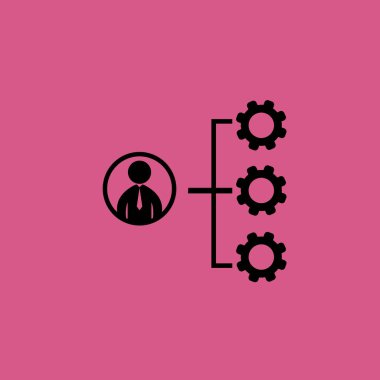 iş kaynakları grafik ve işadamı simgesi illüstrasyon izole vektör işareti simgesi