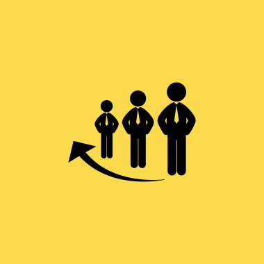 İşadamları Bostan'da simgesi illüstrasyon izole vektör işareti simgesi