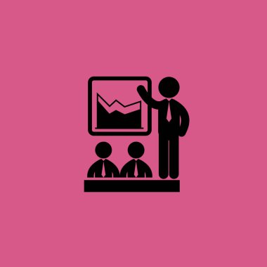 teatcher ve blackboard sınıf simgesi illüstrasyon izole vektör simge oturum açın