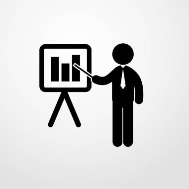 işadamı ve yönetim kurulu simgesi illüstrasyon izole vektör işareti simgesi