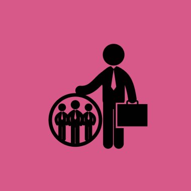 işadamı müşteri portföyü simgesi illüstrasyon izole vektör işareti simgesi