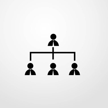 iş hiyerarşisi simgesi illüstrasyon izole vektör işareti simgesi
