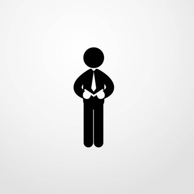 İş adamı simgesi illüstrasyonu izole vektör işareti
