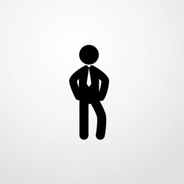 İş adamı simgesi illüstrasyonu izole vektör işareti