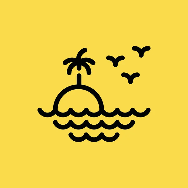 Icono de la isla ilustración símbolo de signo de vector aislado — Vector de stock