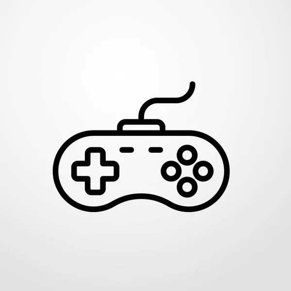 Gamepad ikon illustration isolerade vector tecken symbol — Stock vektor