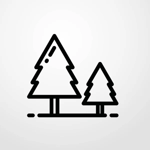 Árvore da floresta ícone ilustração isolado símbolo sinal vetor —  Vetores de Stock