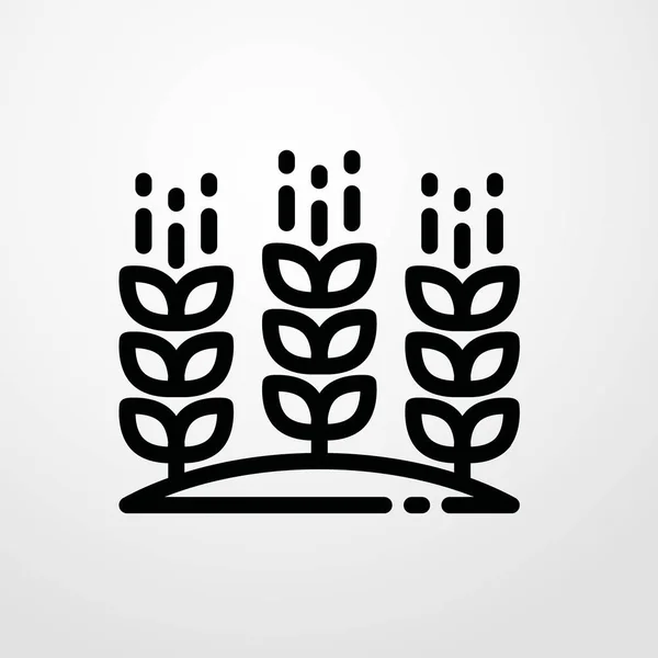Ícone de trigo ilustração símbolo de sinal de vetor isolado — Vetor de Stock