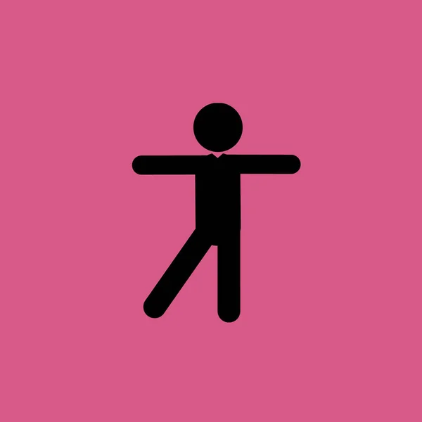 Icono de hombre bailando ilustración símbolo de signo vectorial aislado — Vector de stock