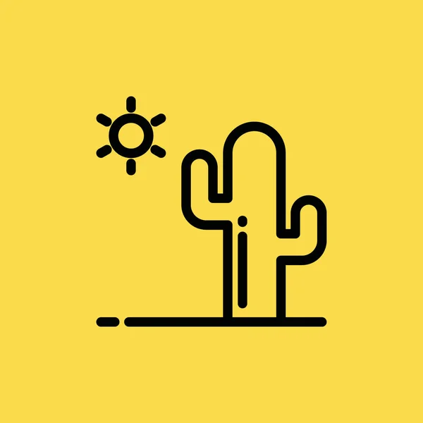 Cactus pictogram illustratie geïsoleerde vector teken symbool — Stockvector