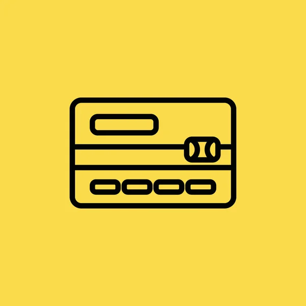 Kredi kartı simgesi illüstrasyon izole vektör işareti simgesi — Stok Vektör