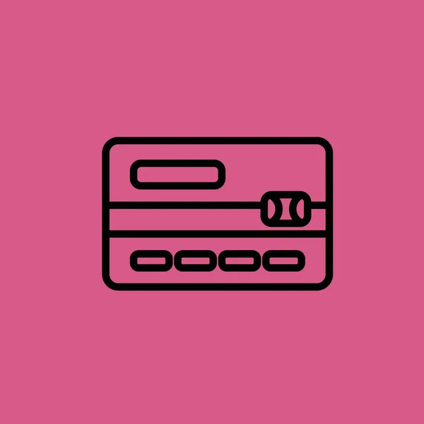 Creditcard pictogram illustratie geïsoleerde vector teken symbool — Stockvector