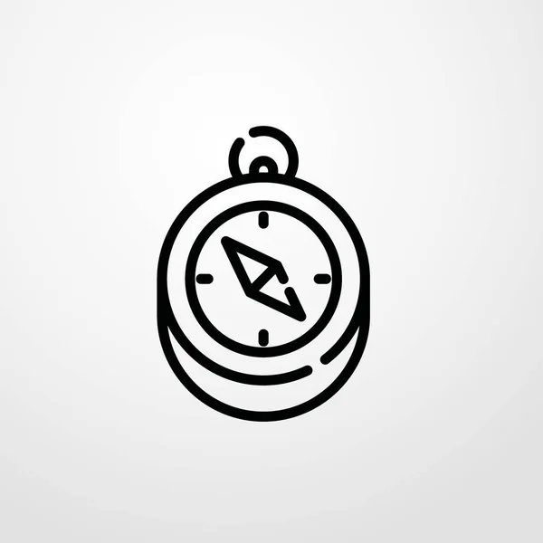 Icono de brújula ilustración símbolo de signo de vector aislado — Vector de stock