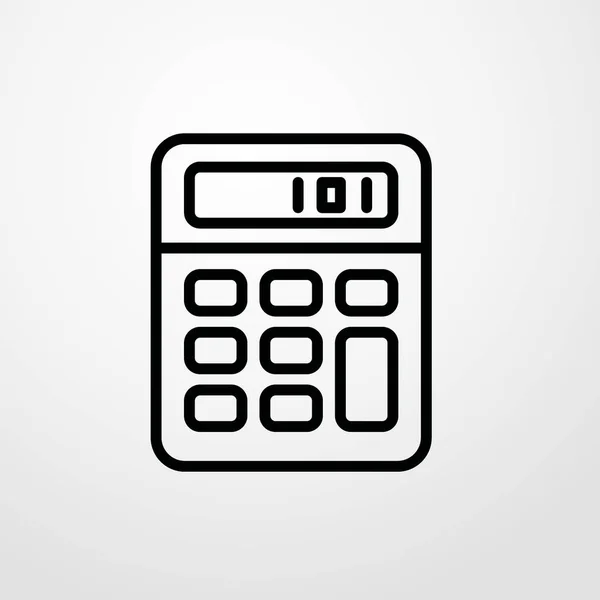 Icono de la calculadora ilustración símbolo de signo vectorial aislado — Vector de stock