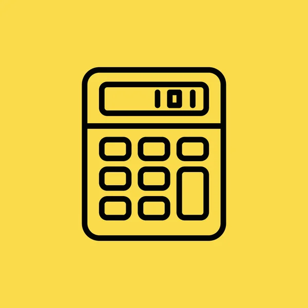 Icono de la calculadora ilustración símbolo de signo vectorial aislado — Vector de stock