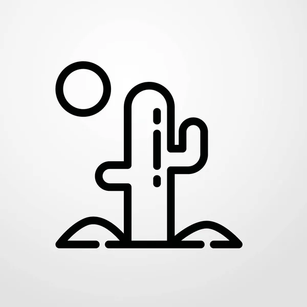 Illustration d'icône de cactus symbole de signe vectoriel isolé — Image vectorielle