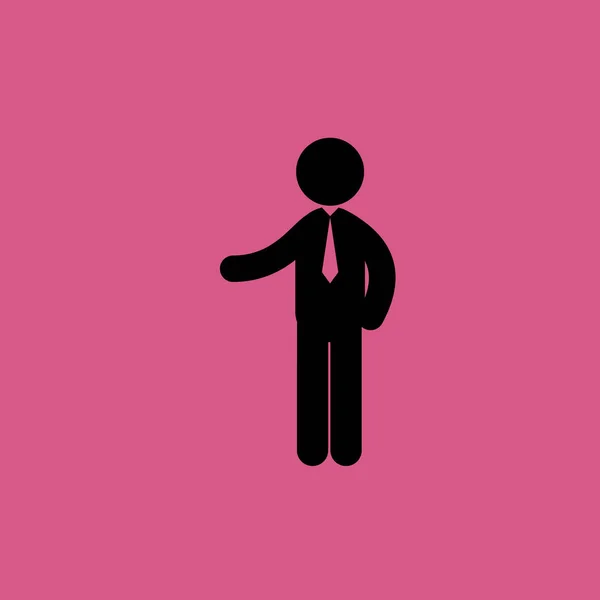 Homme d'affaires icône illustration isolé vecteur signe symbole — Image vectorielle