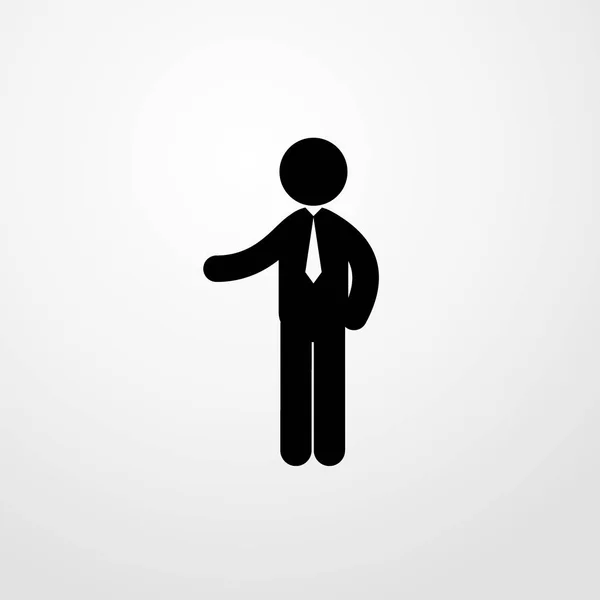 Icono de hombre de negocios ilustración símbolo de signo de vector aislado — Vector de stock