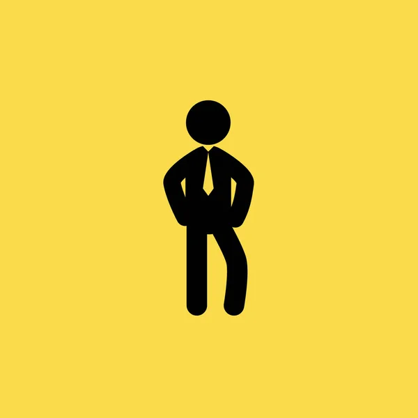 Icono de hombre de negocios ilustración símbolo de signo de vector aislado — Archivo Imágenes Vectoriales