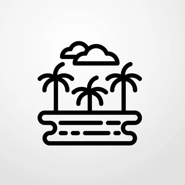 Stranden ikon illustration isolerade vector tecken symbol — Stock vektor