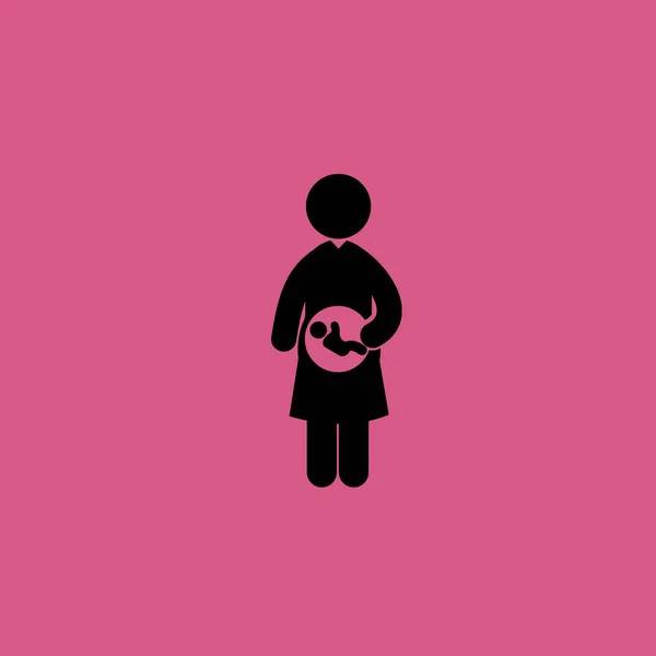 Dítě v matka dělohy ikona ilustrace izolované vektor znamení symbolu — Stockový vektor
