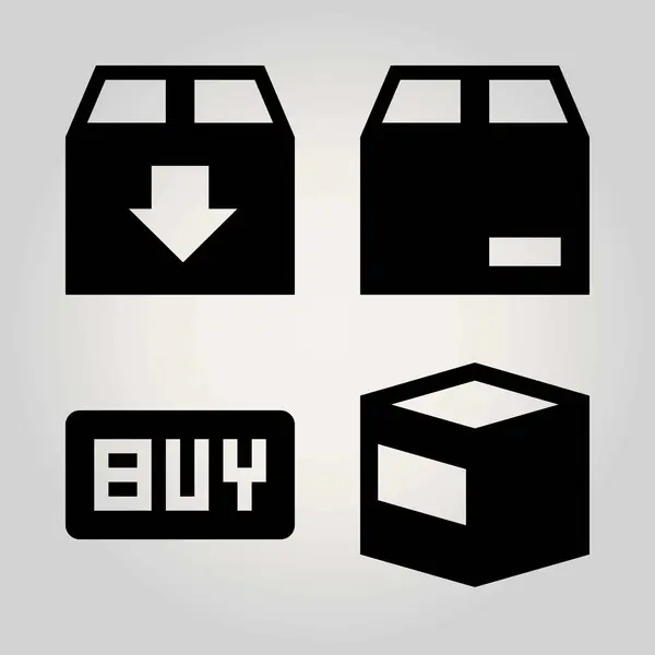 Signos vector icono conjunto. paquete y comprar — Vector de stock