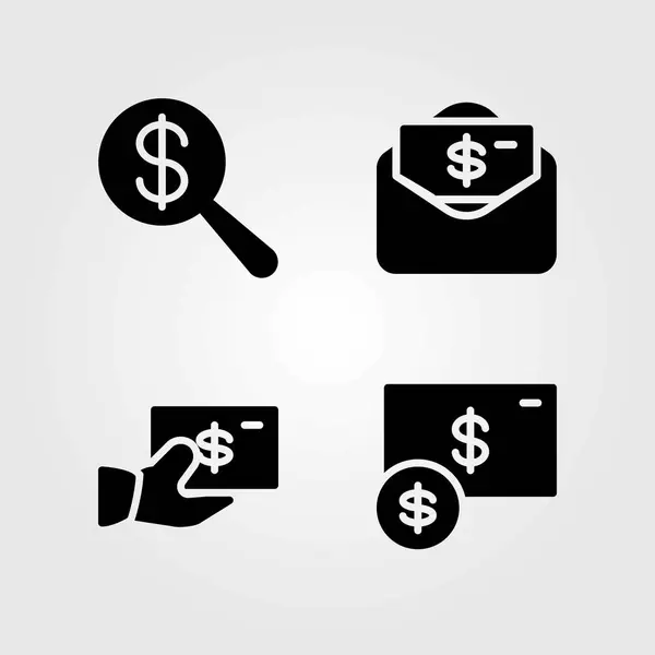 Sign vector icons set. dollar and money — Stock Vector