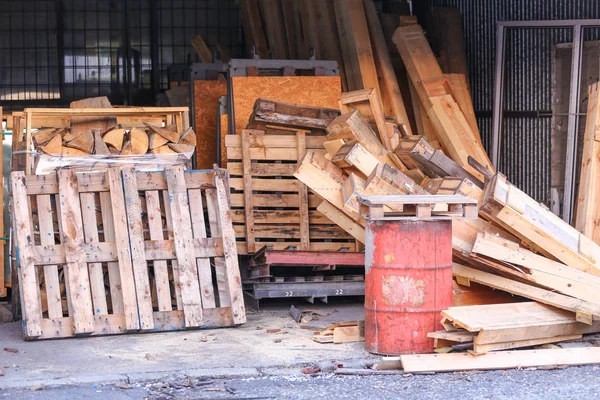 Blick auf die Holzdeponie — Stockfoto