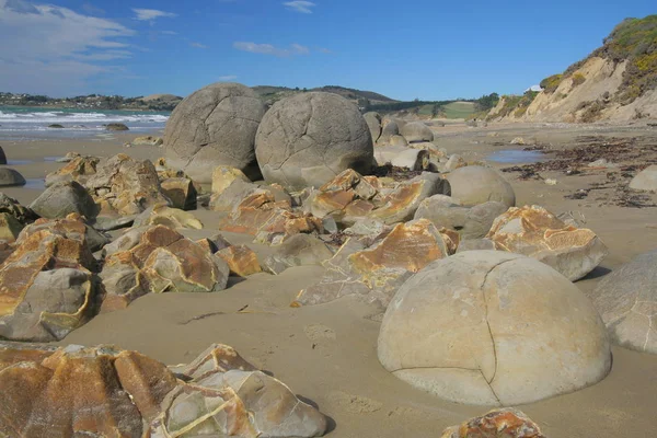 Costa de Nueva Zelanda / Meoraki Boulders — Foto de Stock