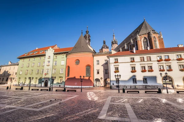 Cracovia / arquitectura histórica del pequeño mercado — Foto de Stock