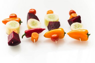 vegetables skewers  / the concept of healthy eating clipart