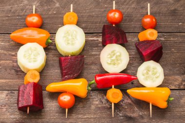 sebze şişleri / sağlıklı kavramı eating