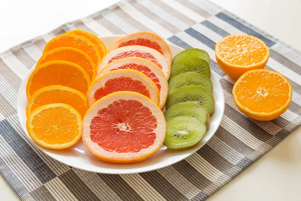 Fresh cutting fruits / vitamins concept.