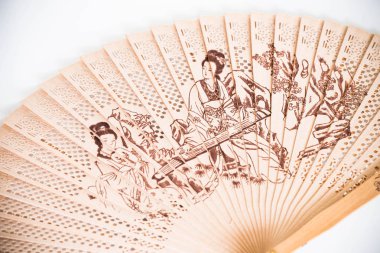 Ahşap geleneksel Japonya fan / doku