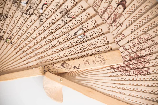 Wooden traditional japan fan / texture