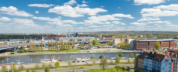 Szczecin / Panorama de la parte histórica de la ciudad — Foto de Stock