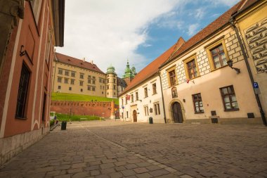 Krakow Polonya, şehrin en eski sokak görünümü