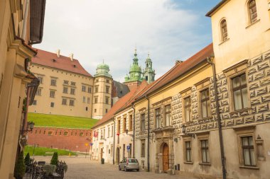Krakow Polonya, şehrin en eski sokak görünümü