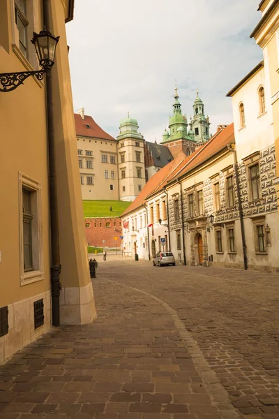 Krakow Polonya, şehrin en eski sokak görünümü — Stok fotoğraf