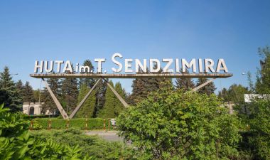 Galvanizli, s çelik işleri, Polonya Nowa Huta'da görünümünü / may2017